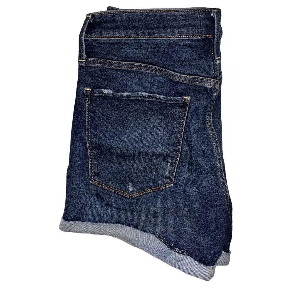 Abercrombie & Fitch Simone High Rise Short Size 29 / 8 Distressed Denim Jean EUC
